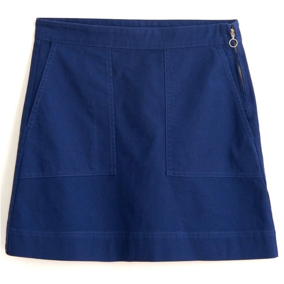 Alex Mill Twill Mini Skirt In Navy Blue - Picture 2 of 7